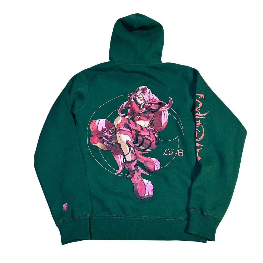 Lady Gaga Chromatica Crunchyroll Green Hoodie Anime Graphic XS LG-6 Streetwear